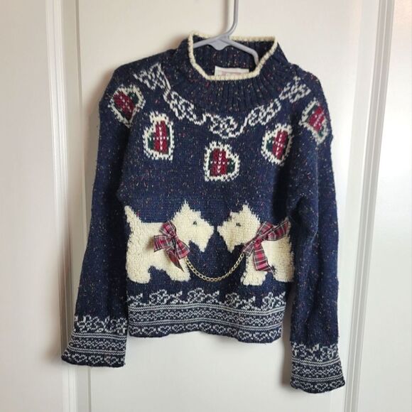 HEARTWORKS Vintage Scottie Dog Sweater - Picture 1 of 8